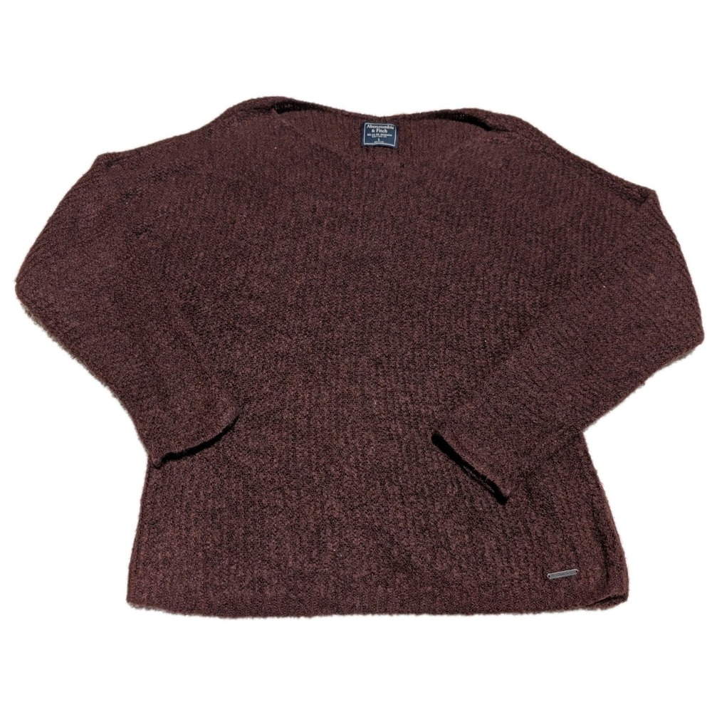 Abercrombie & Fitch Women Sweater Large Knit Dolman Long Sleeve‎ Top Logo Cruise